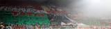 Panorama przedstawiająca oprawę kibiców Legii Warszawa zaprezentowaną na meczu z Rapidem Bukareszt, której treść to 
